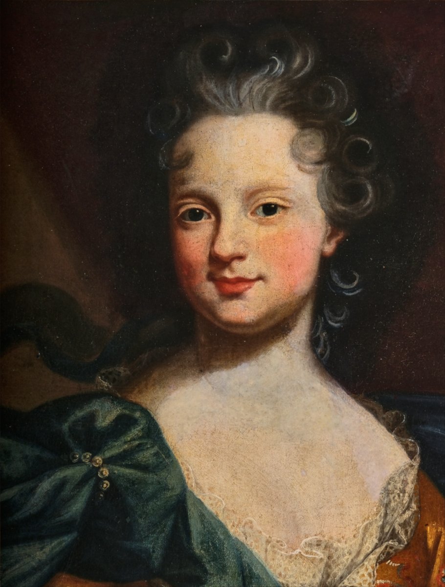 Pierre Gobert Attr, (1662 - 1744 Paris), Portrait De Marie-adélaïde De Savoie, Paris-photo-3
