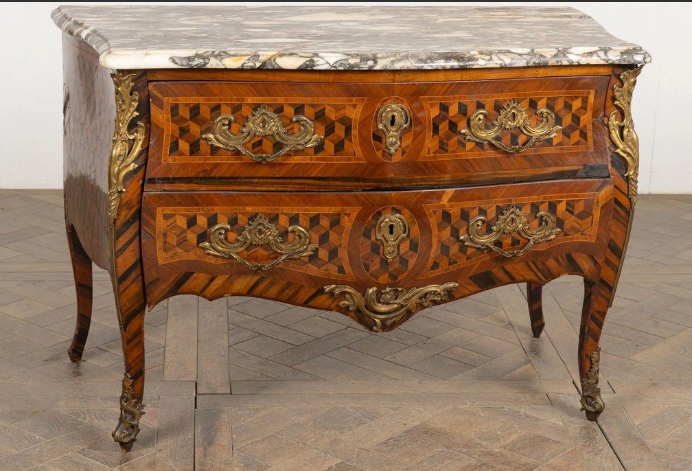 Louis XV-style Chest Of Drawers, Germany/dresden, Circa 1760