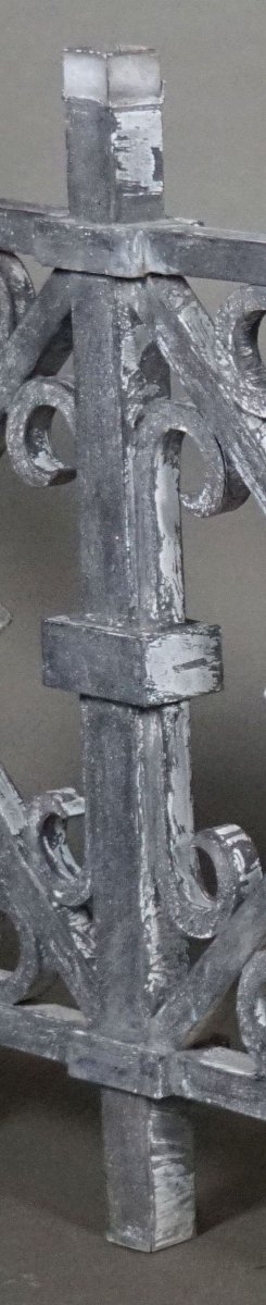 Zinc Sheet Metal Balustrade From The Charles X Era, France, Early 19th Century-photo-1