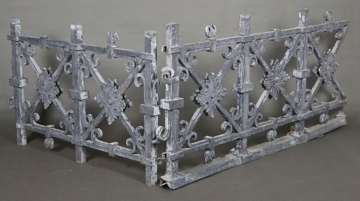 Zinc Sheet Metal Balustrade From The Charles X Era, France, Early 19th Century
