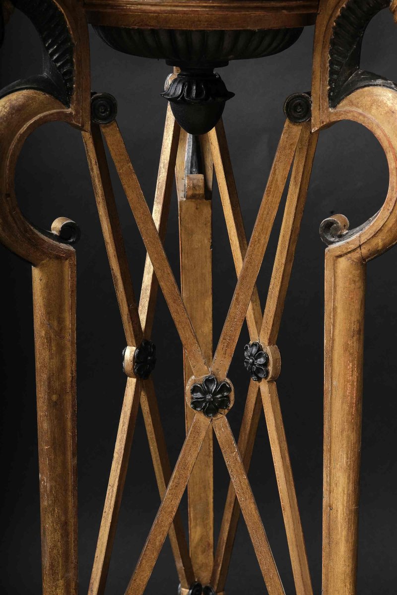 Rare Athénienne Dorée, Probablement Suède, 19ème Siècle-photo-4