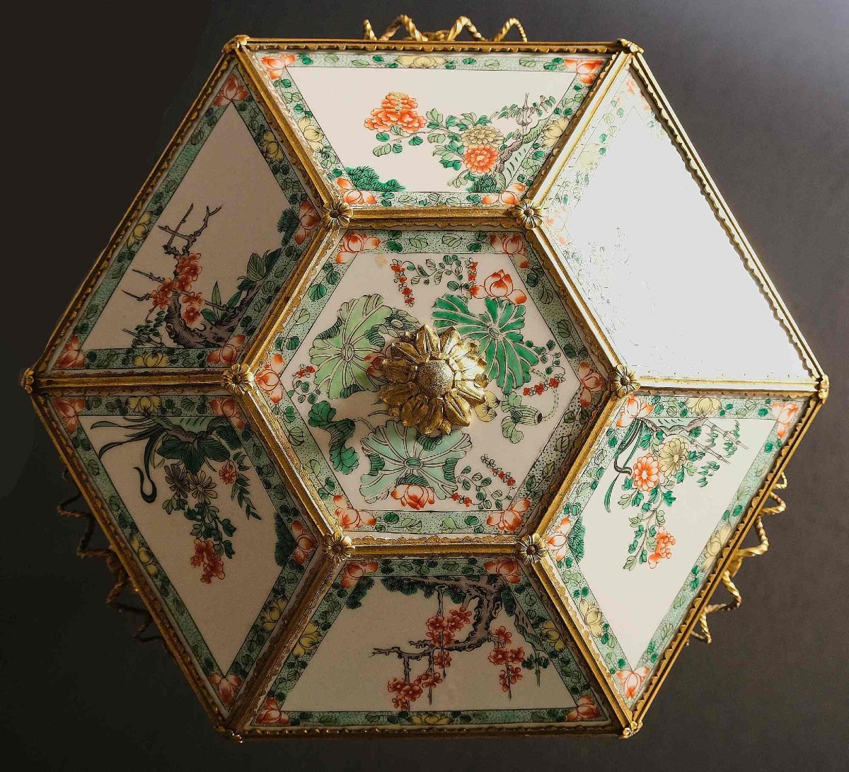 Rare Chinese Porcelain Lamp With Bronze Mounting, Charles X, Paris, Early 19th Century-photo-4