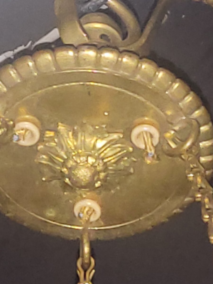 Rare Chinese Porcelain Lamp With Bronze Mounting, Charles X, Paris, Early 19th Century-photo-3