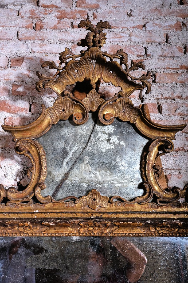 Miroir d'époque regence, Venise 18e-photo-2