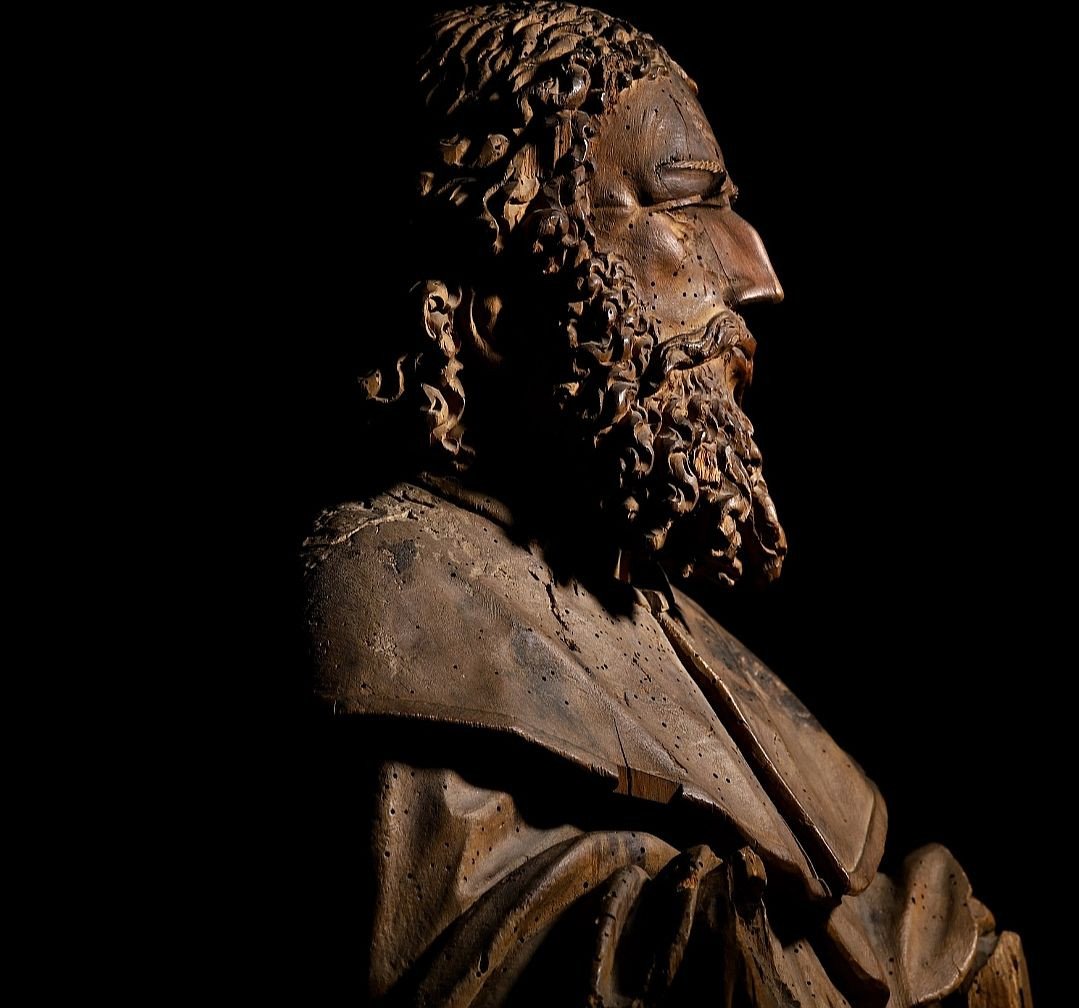 Important Bust Of A Holy Preacher, Franz Schwanthaler, 1683-1762-photo-1