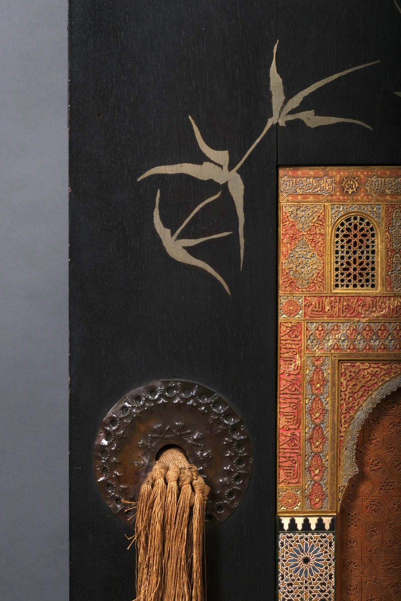 Extraordinary Wall Panel By Carlo Bugatti, Milan Circa 1900-photo-2