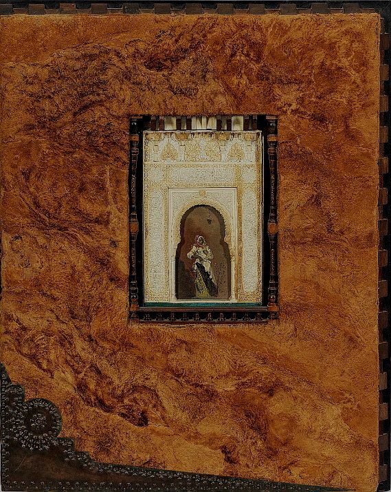 Panneau mural extraordinaire de Carlo Bugatti, Milan vers 1900