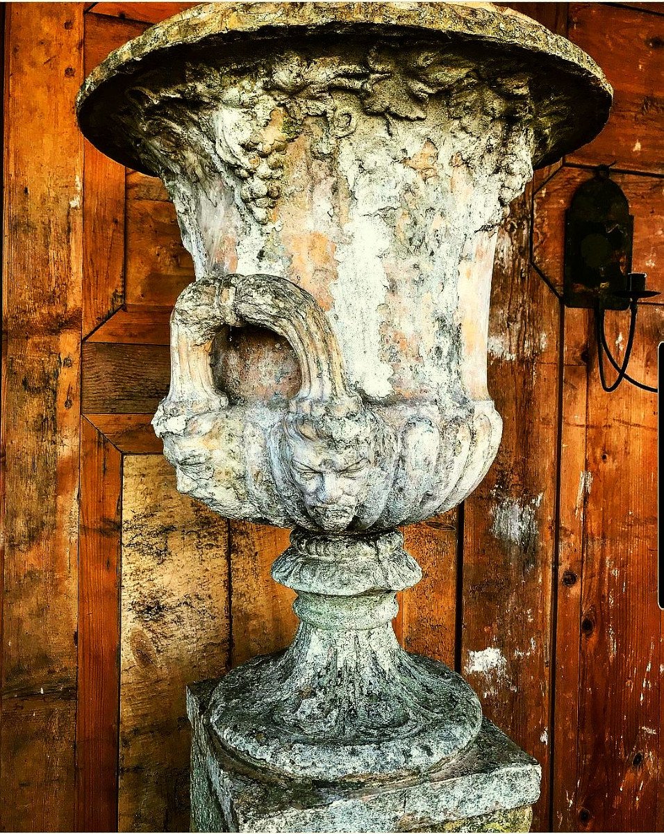 Très belle vase en terre cuite de forme "Medici", Manufacture Doulton, Angleterre 19ième-photo-2
