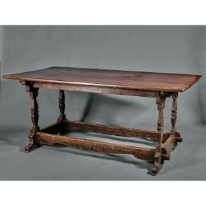 Old Walnut Table In Its Original State, Tuscany Late 17th Century