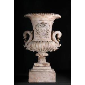 Large Medici Alabaster Vase, Rome, Circa 1800