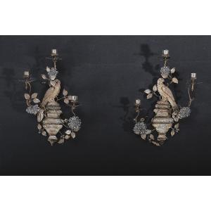 Important Pair Of Wall Lights From Maison Baguès From The Beginning Of Production Around 1930
