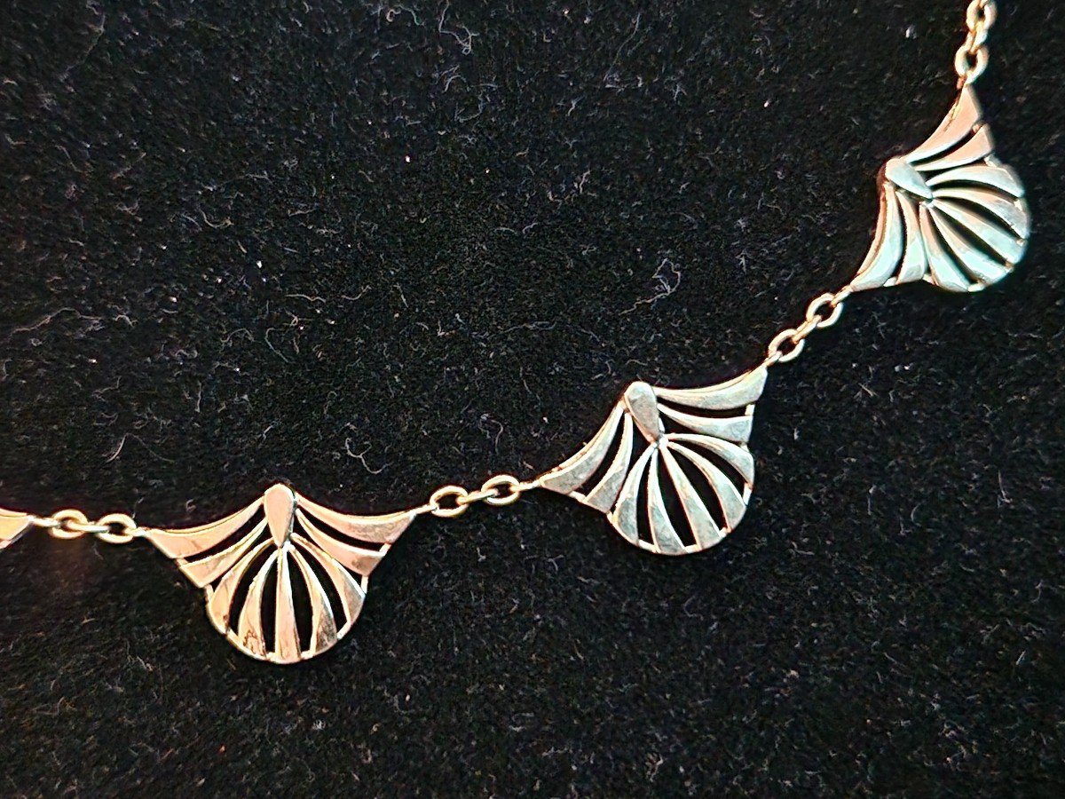 Old Art Deco Drapery Necklace Circa 1920-photo-2