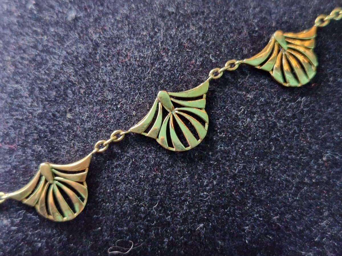 Old Art Deco Drapery Necklace Circa 1920-photo-3