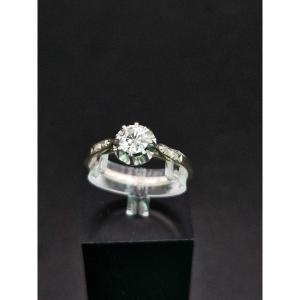 Bague Solitaire Or Diamant Vers 1950