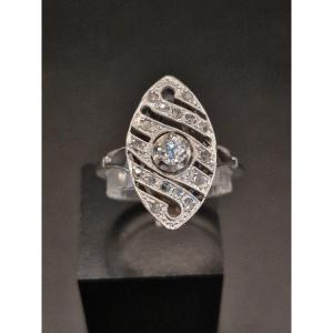 Old Belle Epoque Ring Circa 1920 Gold Diamonds 