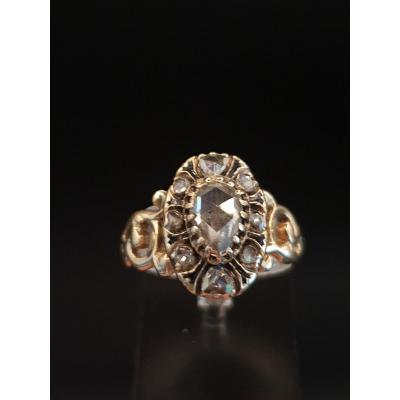 Bague XVIIIe Or Et Diamants 