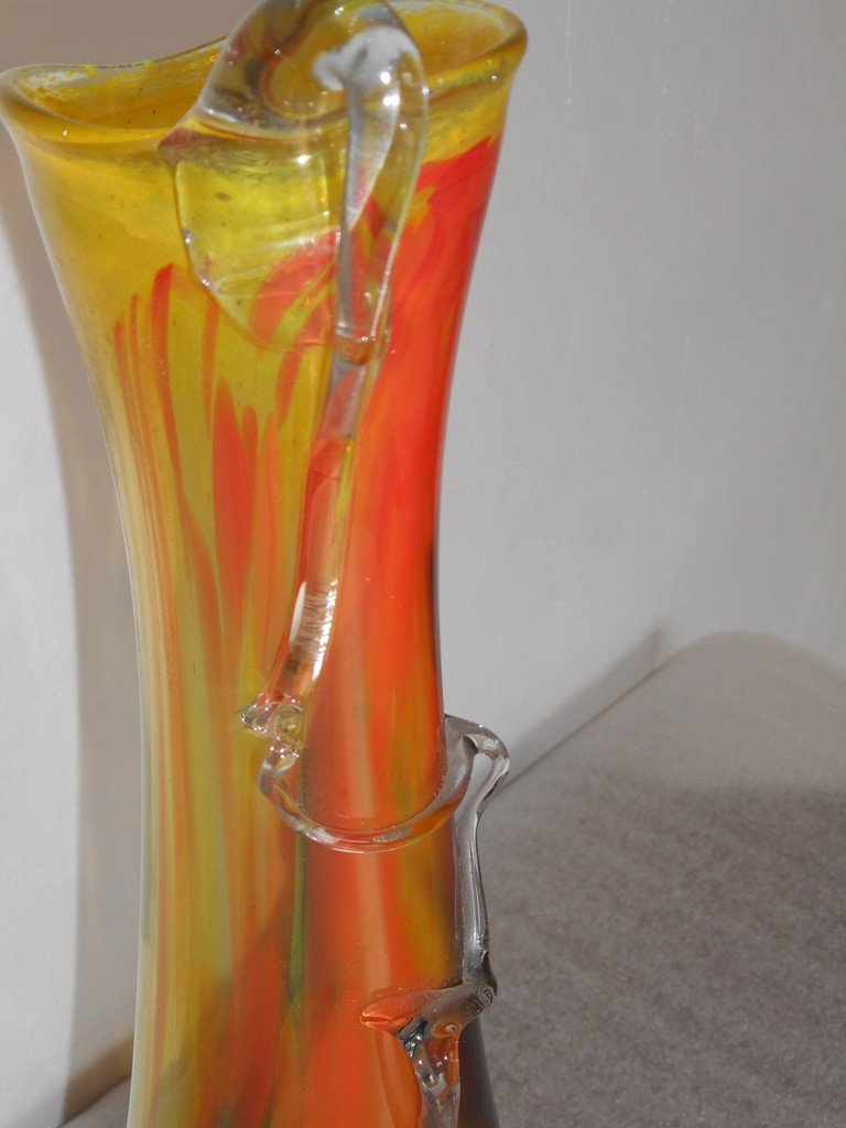 Grand Vase En Verre Coloré-photo-2