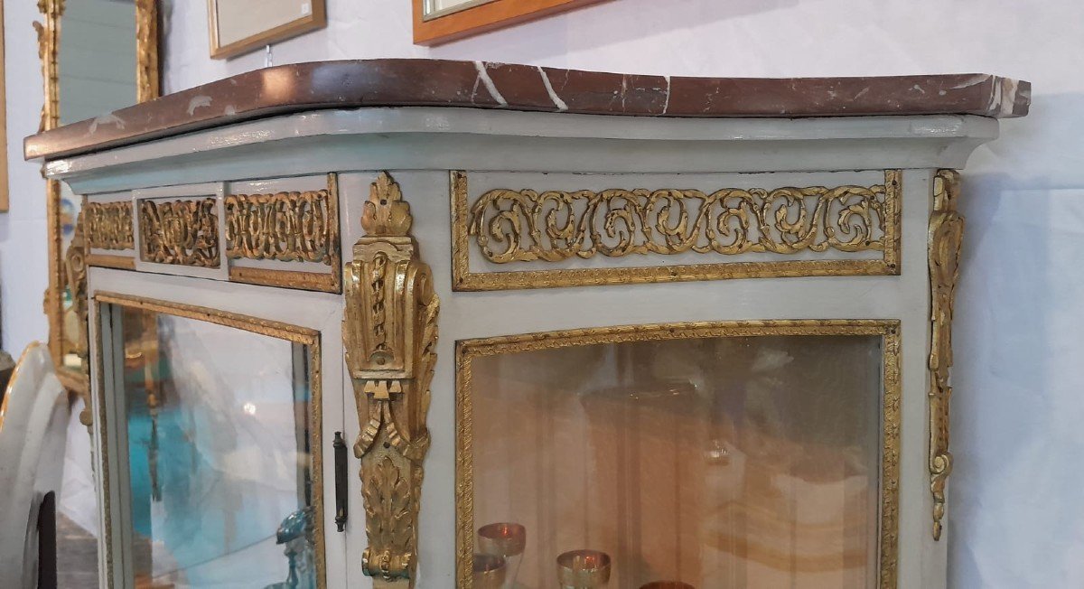 Argentier Showcase With Martin Varnish Decor-photo-3