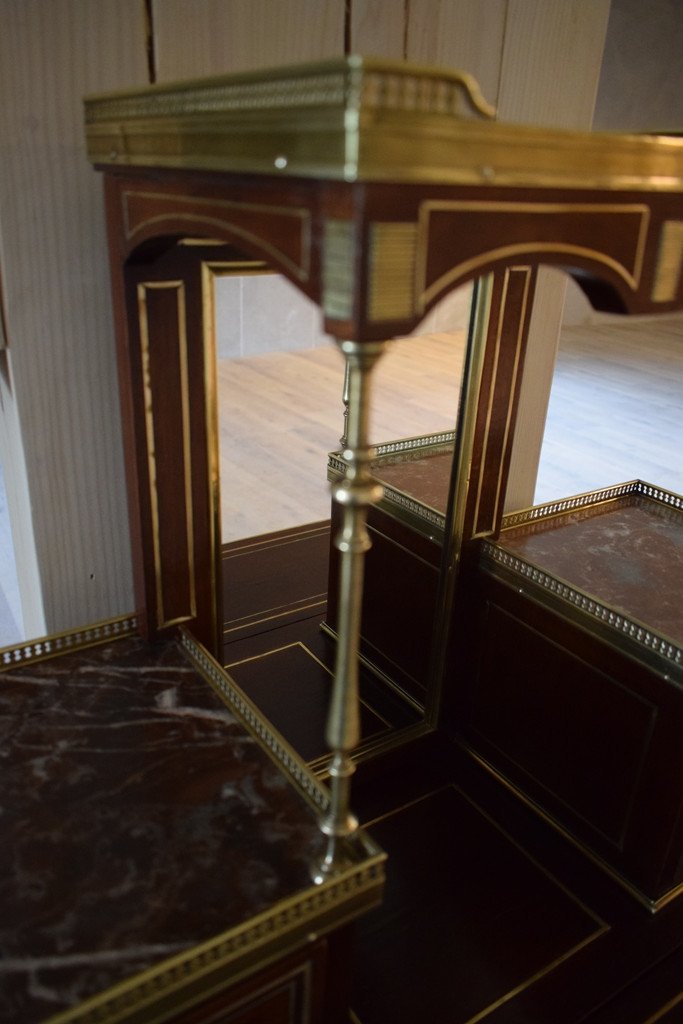 Bonheur Du Jour Louis XVI In Mahogany-photo-4