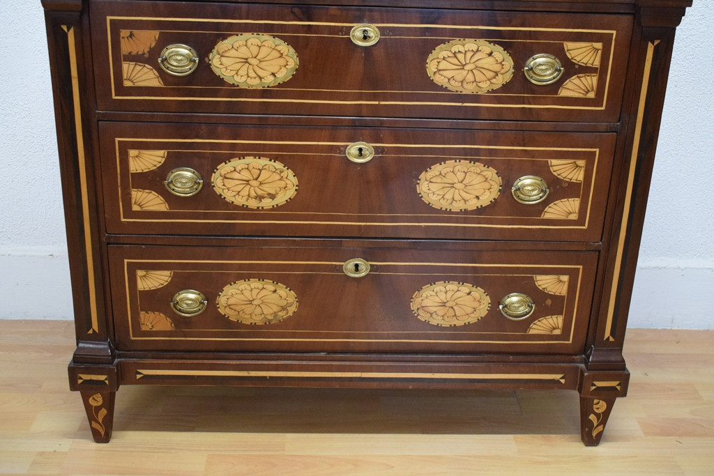 Victorian Mahogany And Marquetry Chest Of Drawers-photo-4