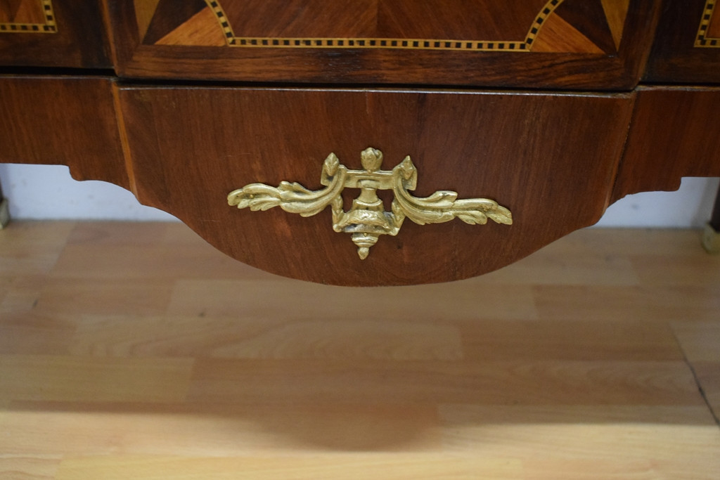 Louis XVI Chest Of Drawers In Marquetry With Geometric Decoration-photo-6