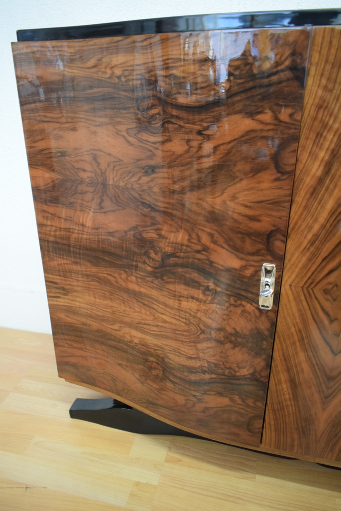Art Deco 2-door Walnut Sideboard-photo-8