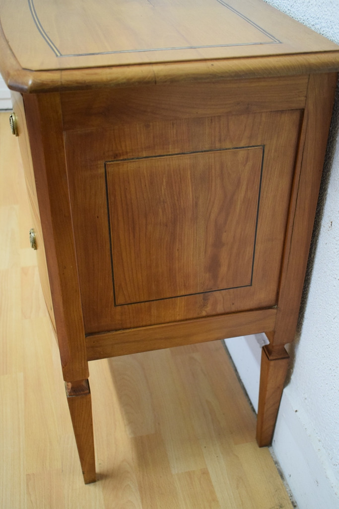 Small Louis XVI Cherrywood Chest Of Drawers With 2 Drawers-photo-1