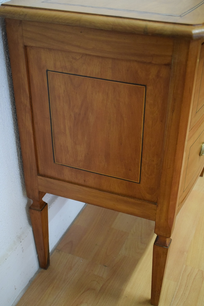 Small Louis XVI Cherrywood Chest Of Drawers With 2 Drawers-photo-2