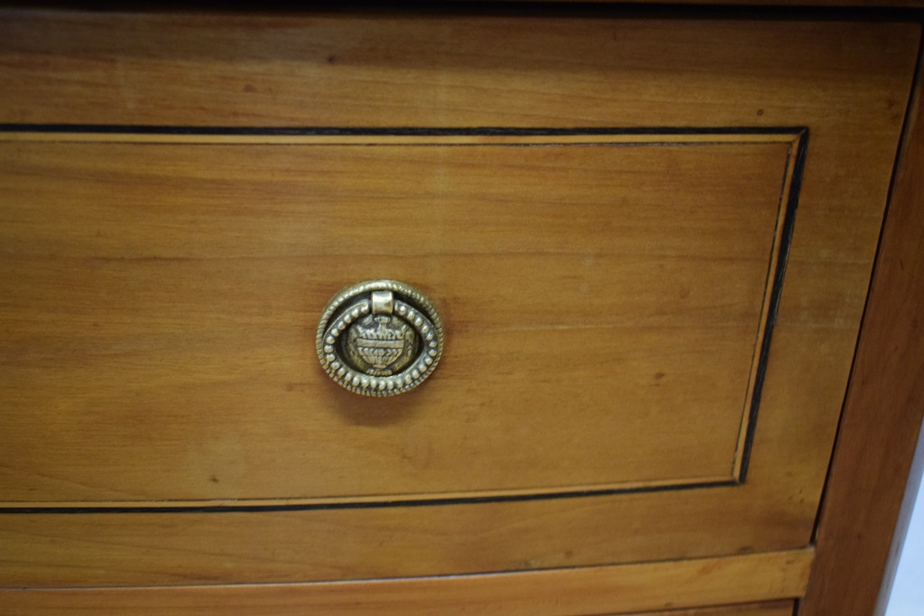 Small Louis XVI Cherrywood Chest Of Drawers With 2 Drawers-photo-6