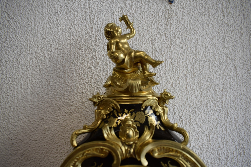 Louis XV Cartel With Its Lamp Base By Etienne Le Noir-photo-1