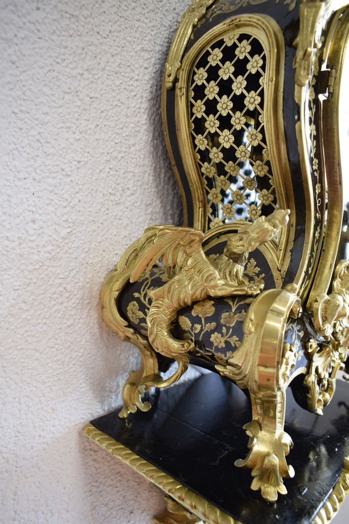 Louis XV Cartel With Its Lamp Base By Etienne Le Noir-photo-3