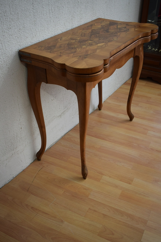 Walnut Wingback Game Table-photo-2