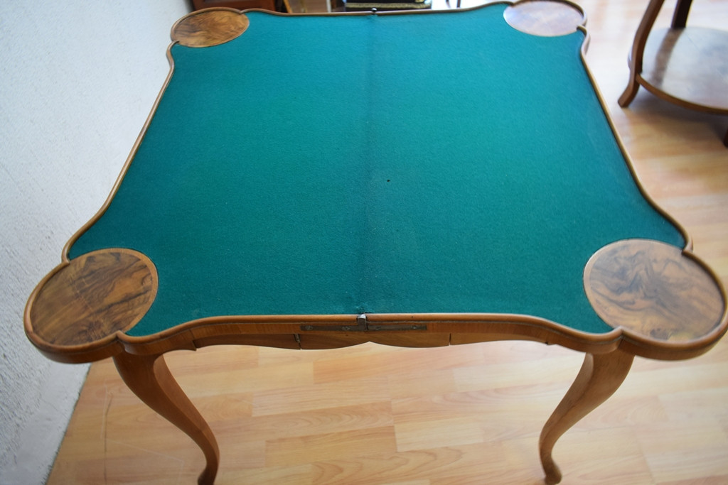 Walnut Wingback Game Table-photo-3