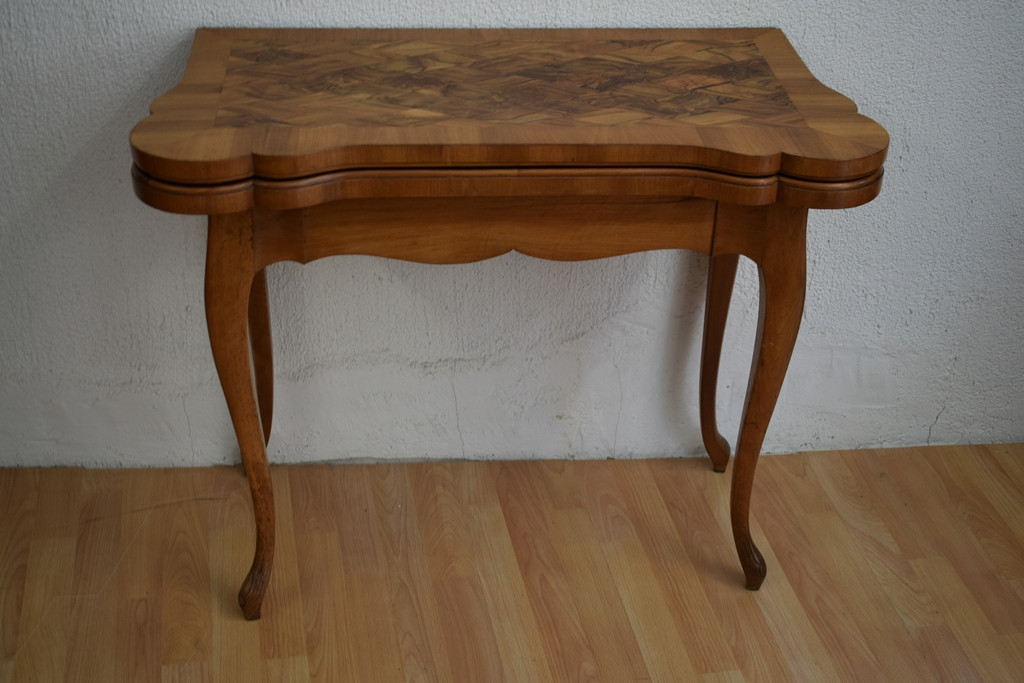 Walnut Wingback Game Table