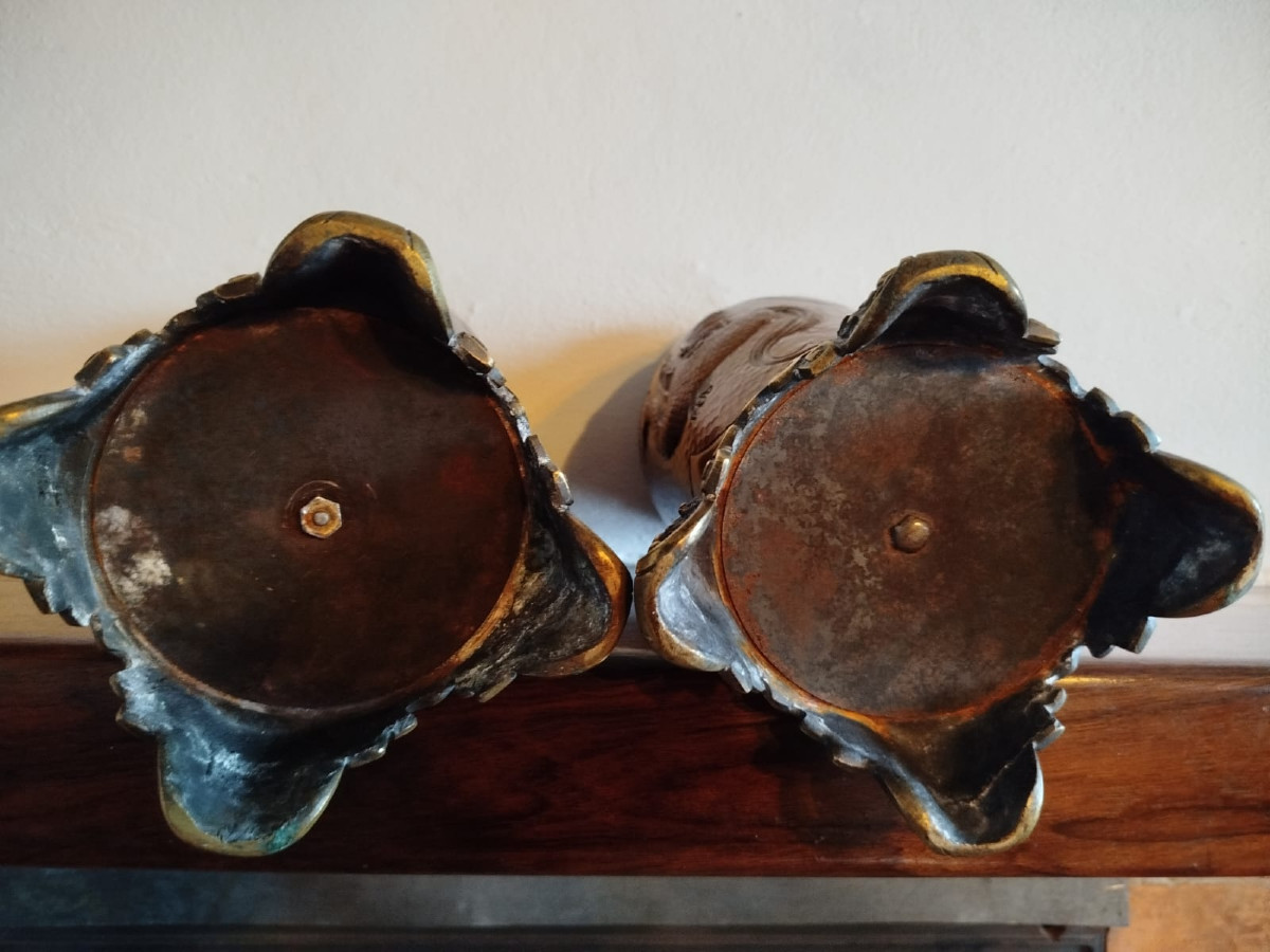 Pair Of Japanese Meiji Edo Vases-photo-6
