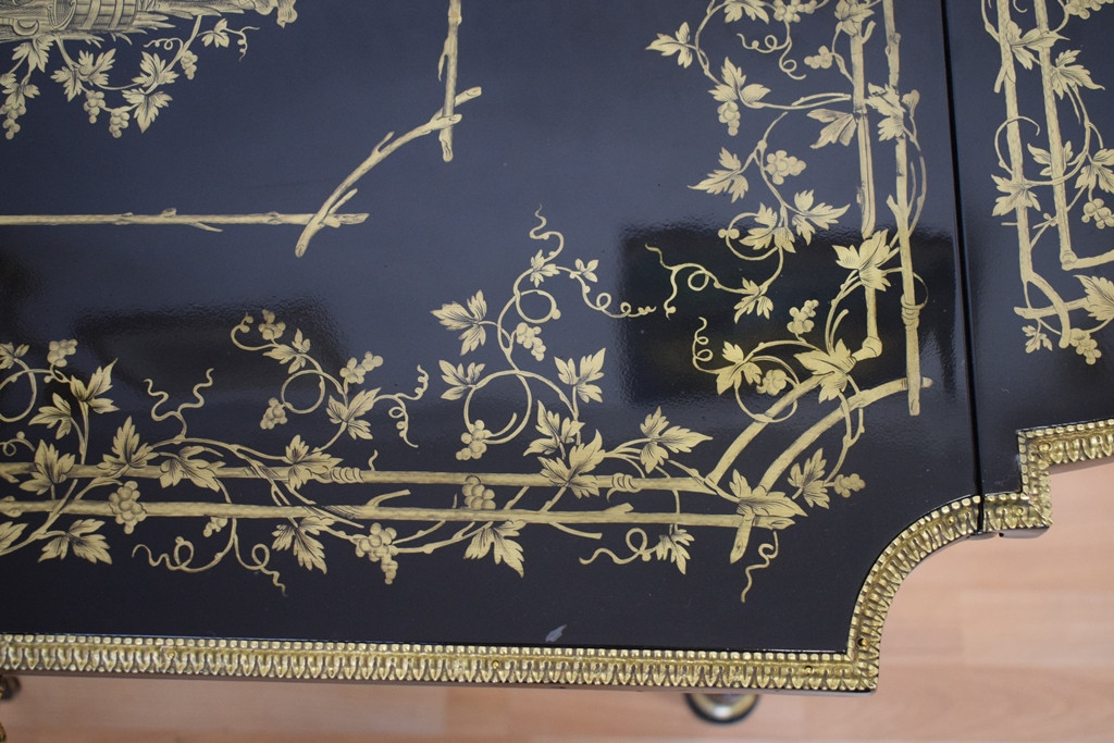 Table à volets Napoléon III à décor de feuilles de vignes-photo-2