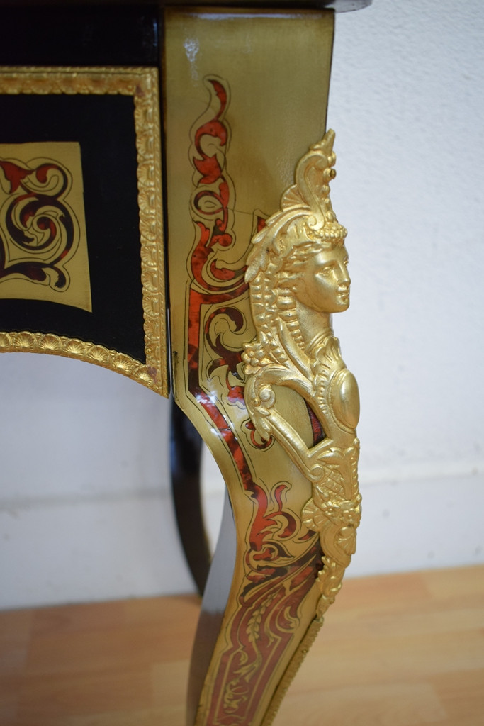 Bonheur du jour en marqueterie Boulle Napoléon III-photo-6