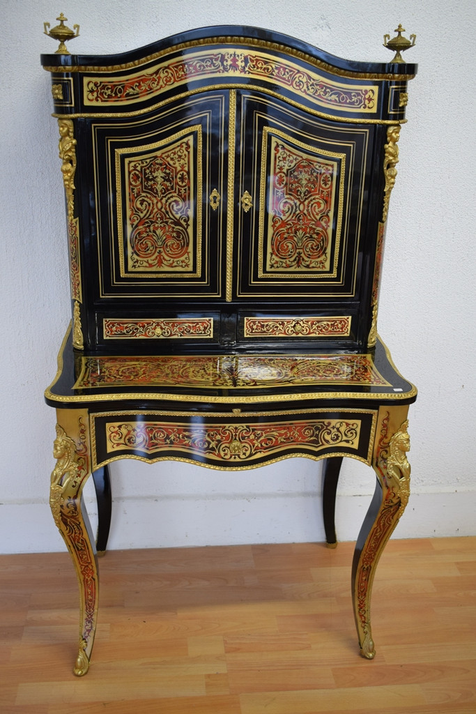 Bonheur du jour en marqueterie Boulle Napoléon III