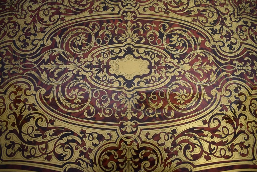 Travailleuse Napoléon III avec marqueterie Boulle-photo-4