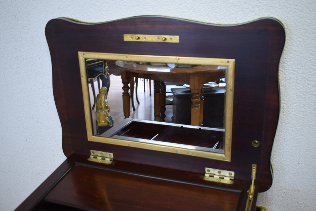 Travailleuse Napoléon III avec marqueterie Boulle-photo-7