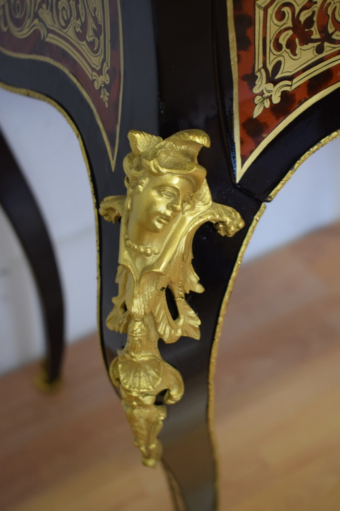 Travailleuse Napoléon III avec marqueterie Boulle-photo-8