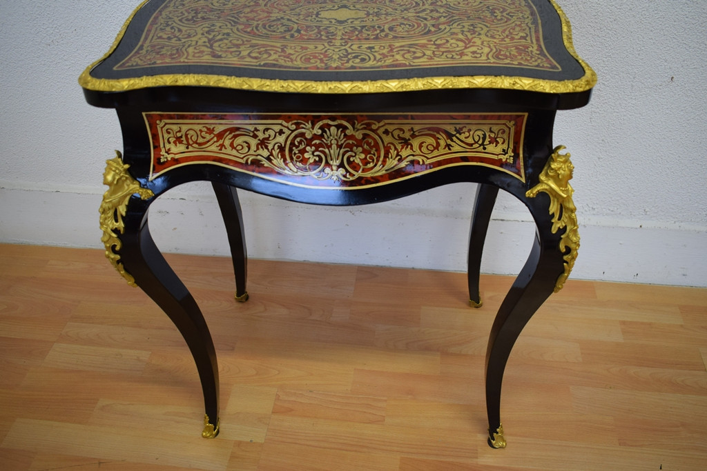 Travailleuse Napoléon III avec marqueterie Boulle