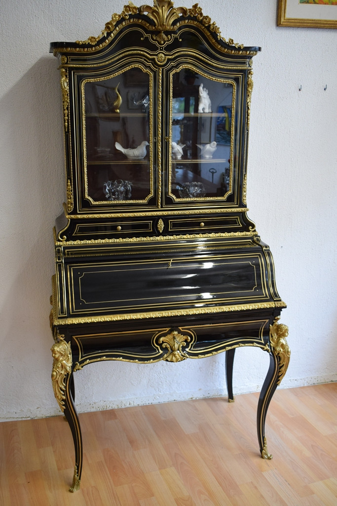 Bonheur du jour en laque noire  Napoléon III-photo-2