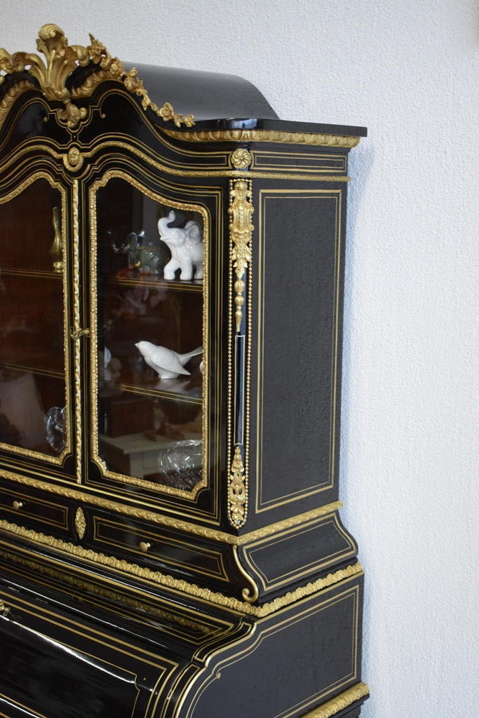 Bonheur du jour en laque noire  Napoléon III-photo-2