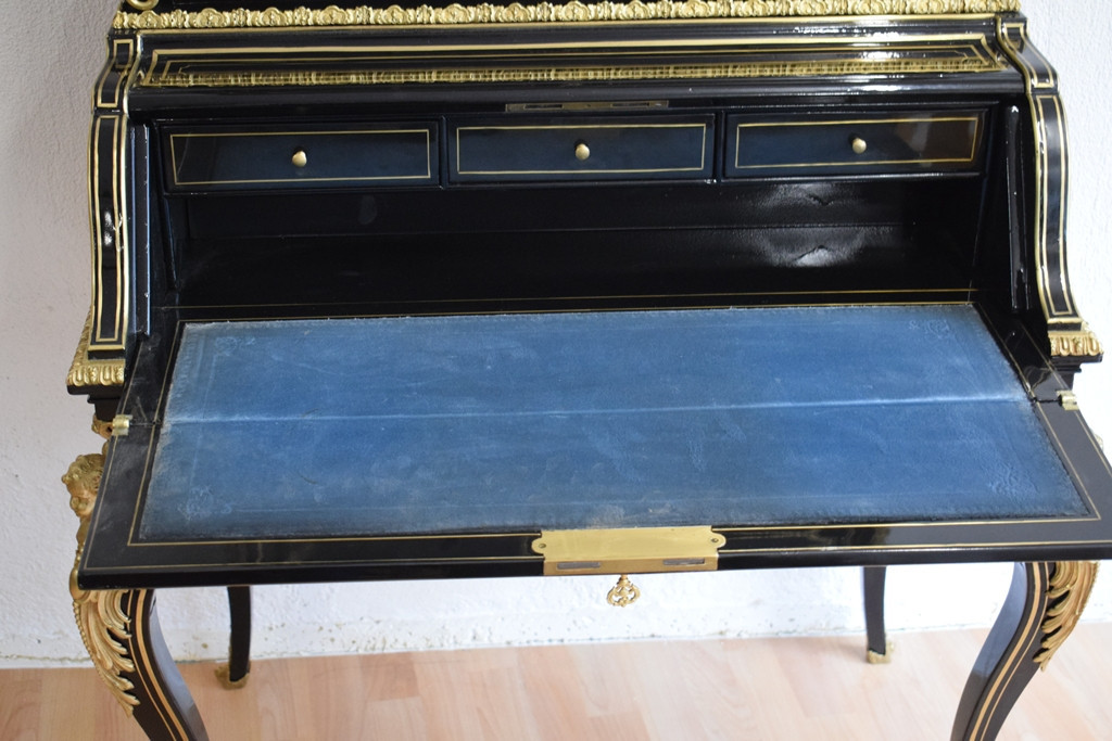 Bonheur du jour en laque noire  Napoléon III-photo-7