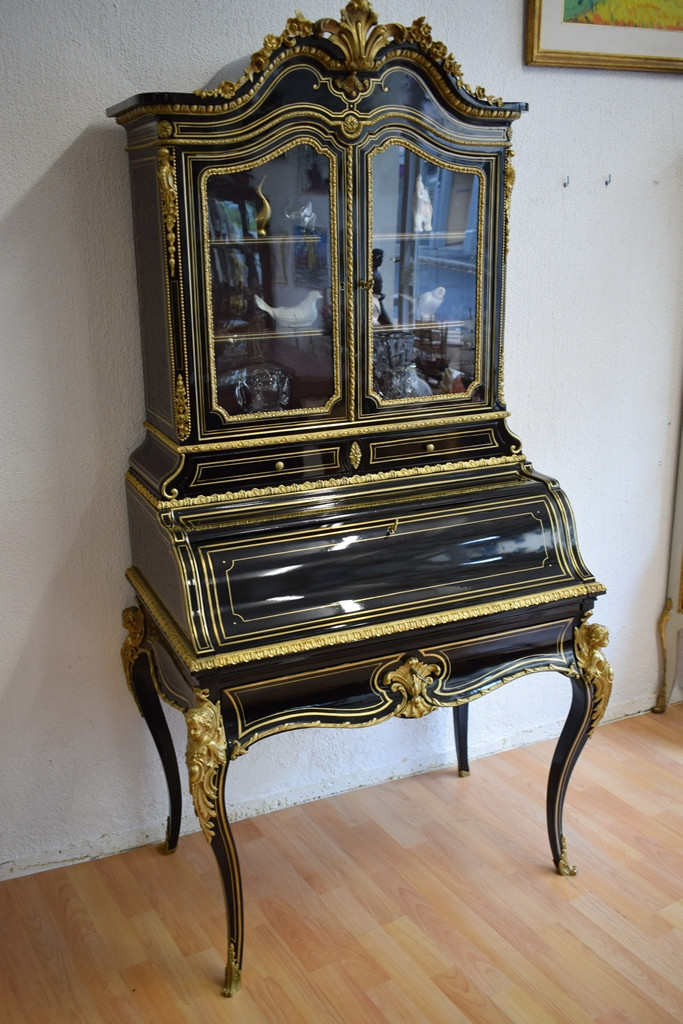 Bonheur du jour en laque noire  Napoléon III