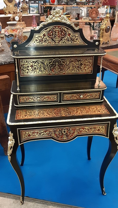 Bonheur Du Jour In Boulle Marquetry, From The Napoleon III Period-photo-7