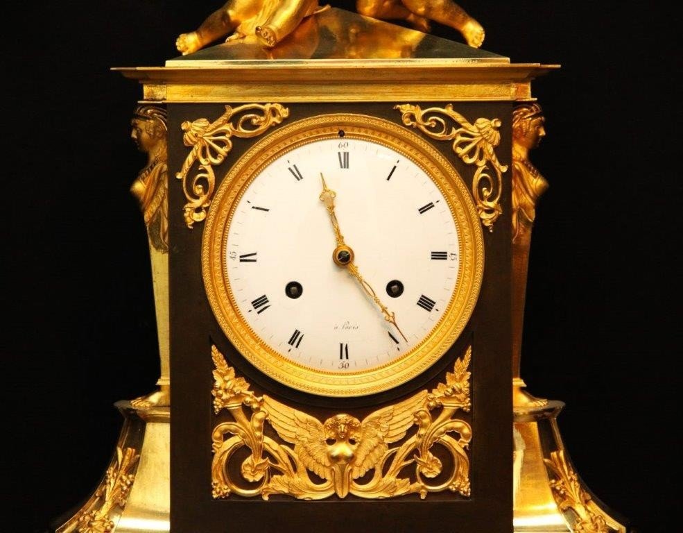 Empire Mantel Clock France In 1810-photo-3