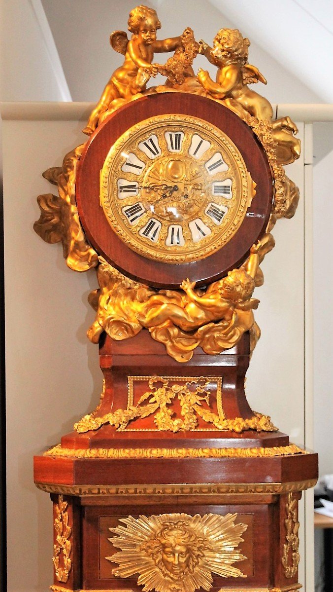 Louis XVI Style Standing Clock, French, 19th Century-photo-2