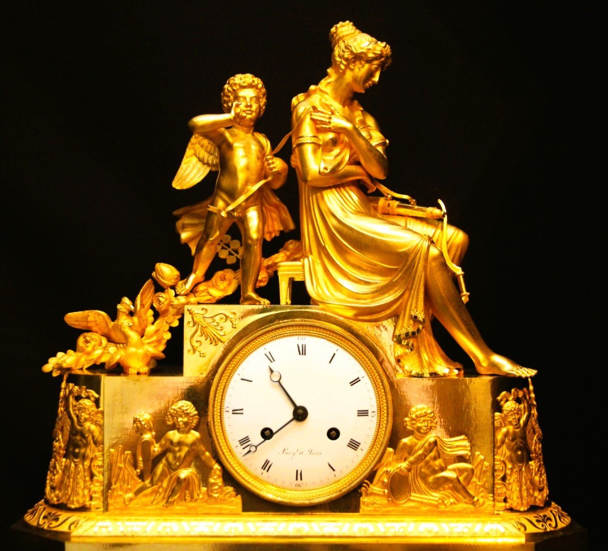 Empire Mantel Clock France 1810-photo-1